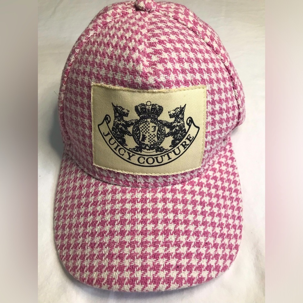 Juicy Couture Pink Houndstooth Hat